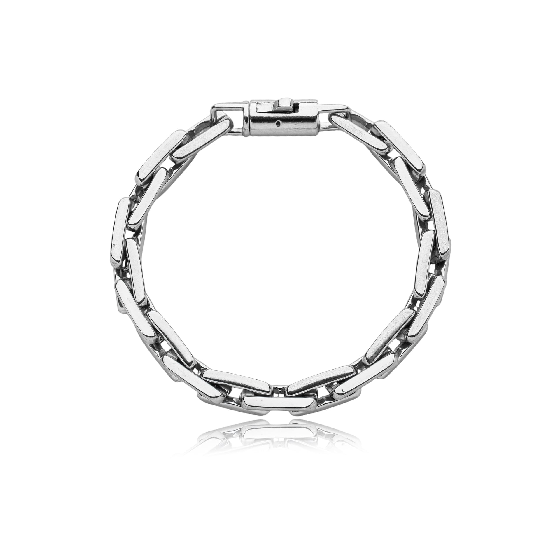 Pulseira Aço Elos Retangulares