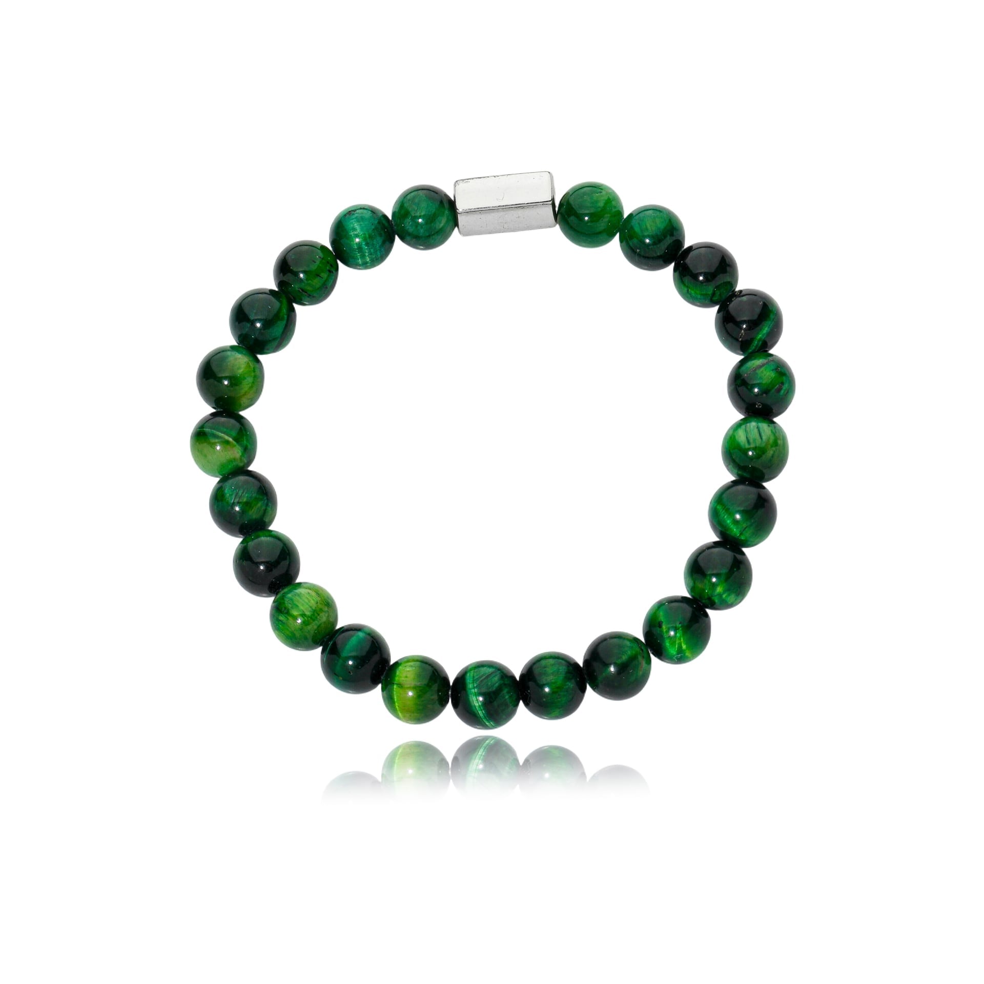 Pulseira Pedras Olho de Tigre Verde