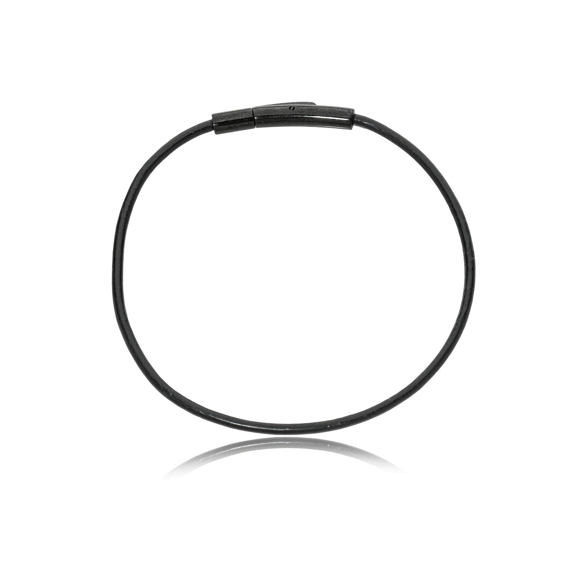 Pulseira Silicone Preto com Fecho Preto