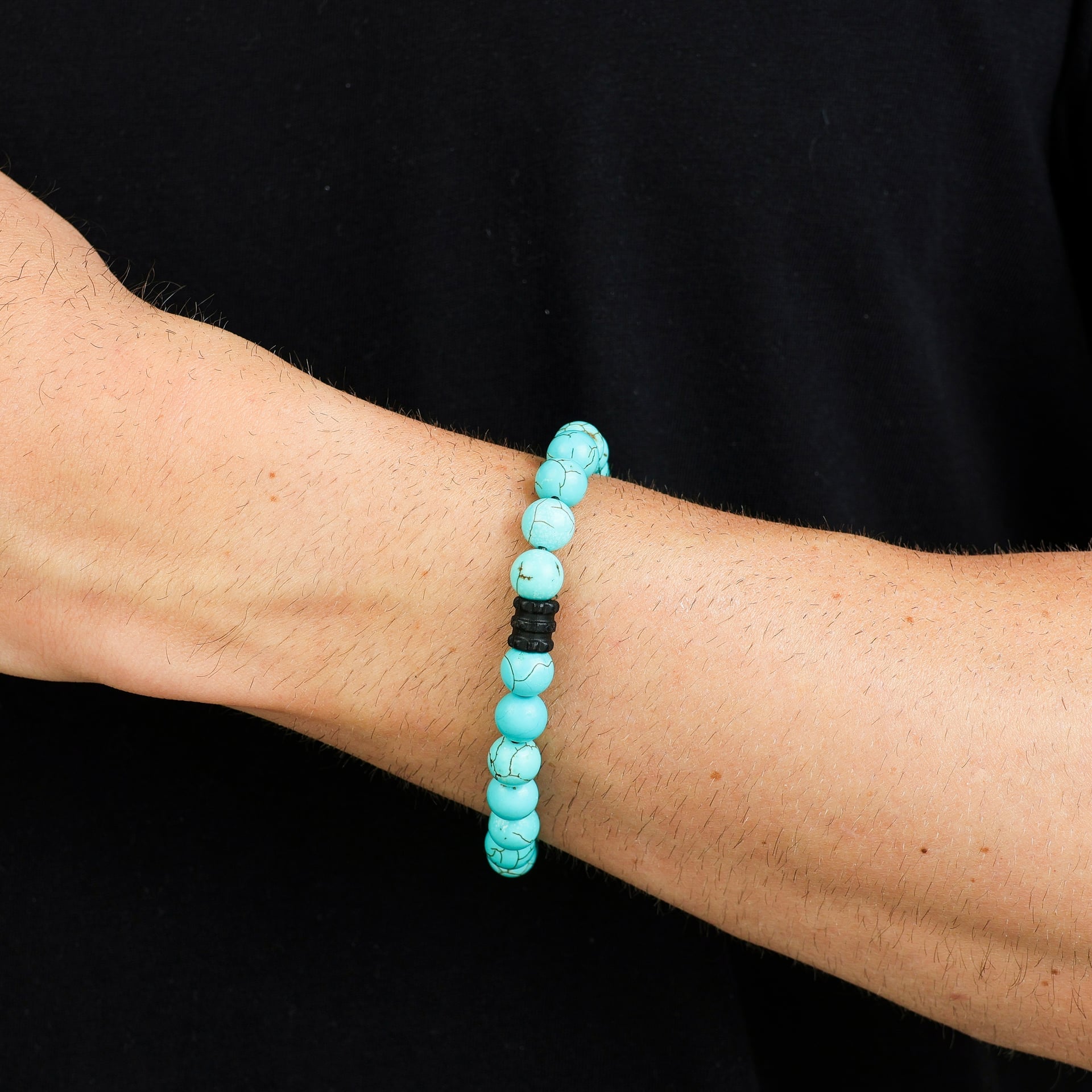 Pulseira Pedras Howlita Turquesa